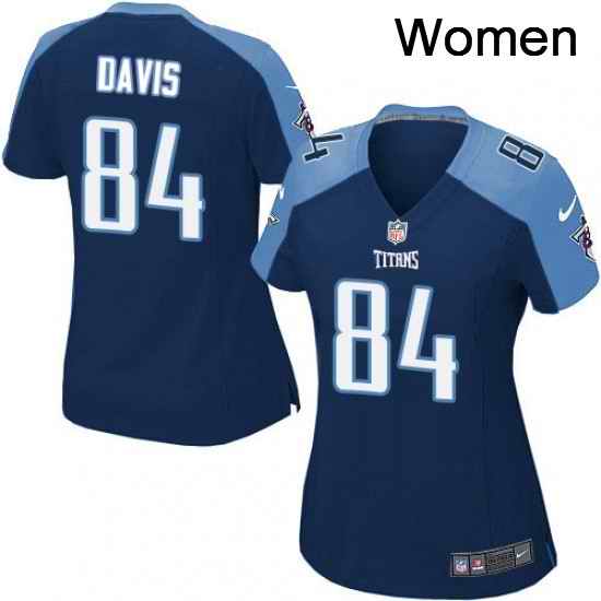 Womens Nike Tennessee Titans 84 Corey Davis Game Navy Blue Alternate NFL Jersey